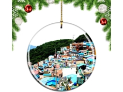 Gamcheon Culture Village Busan Corée Decoração De Arbre De Ornement Suspendu Pendentif Ville Voyage Collection
