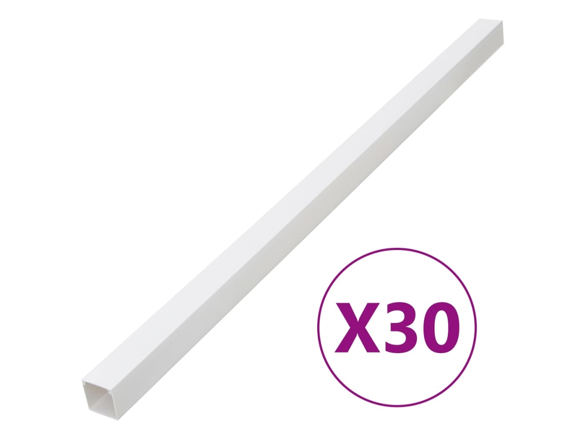 Vidaxl Calhas Para Cabos 50x25 Mm 30 M Pvc