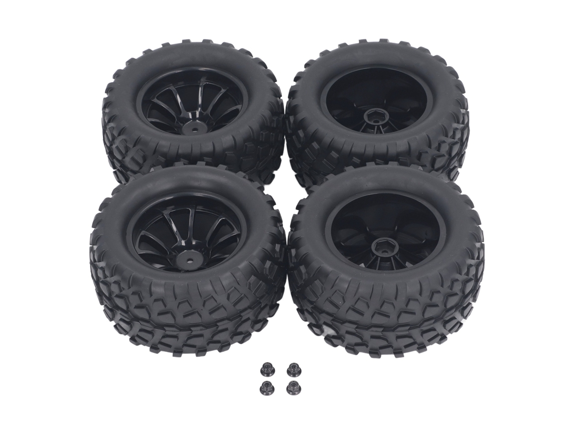 Laxiscreed Rodas E Pneus Rc 12mm Hex Para Trucks 1/10 De Alta Performance