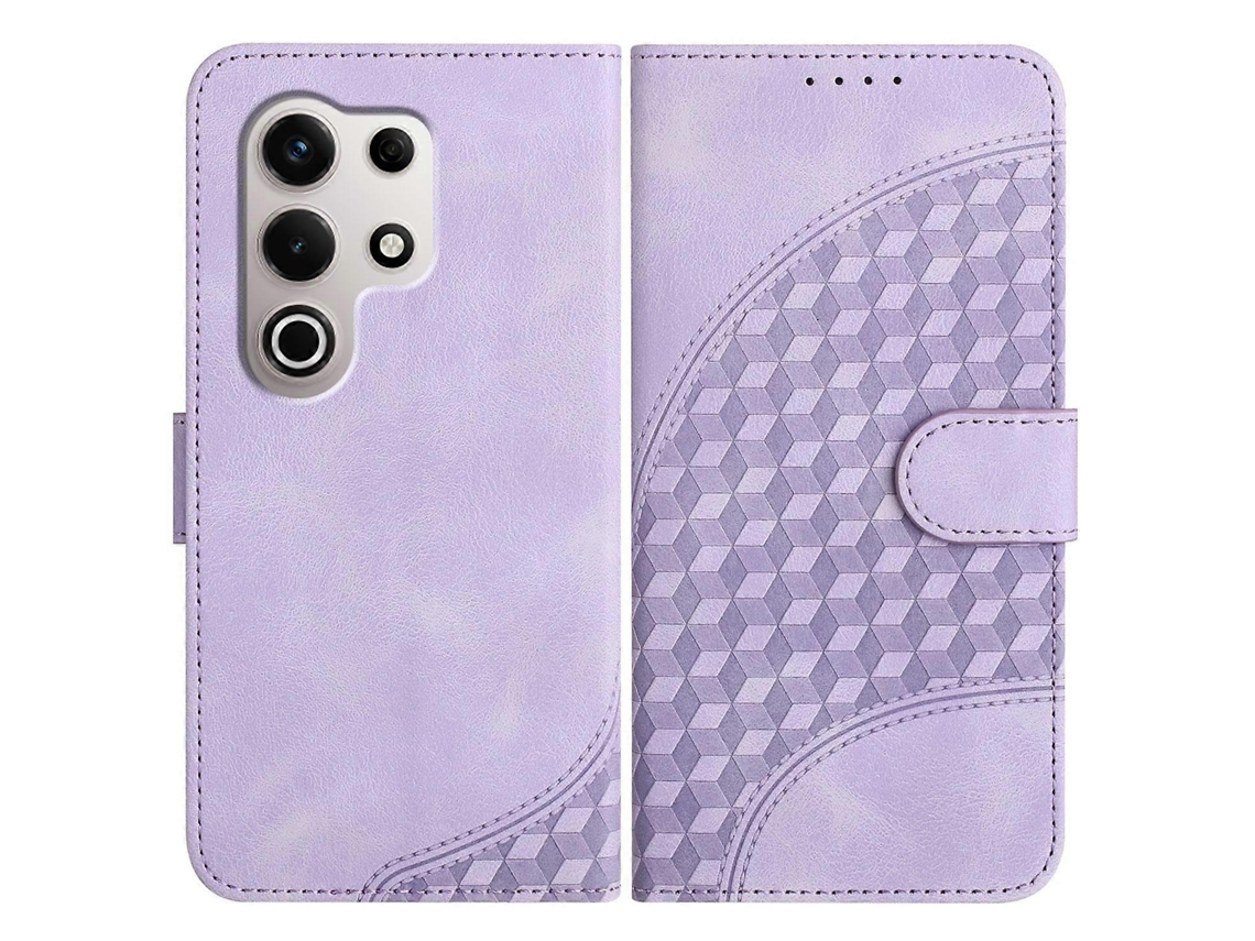 Capa De Couro Para Celular Com Estampa De Cabeça De Elefante E Cordão