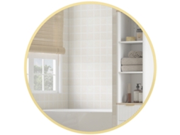 Espelho de Parede Design Moderno 60x60cm Dourado BTFORUS