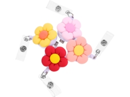 Conjunto De 4-porta Crachás Retráteis Betooky Com Clipe Traseiro Em Resina Deslizamento, Porta Cartões Multiuso