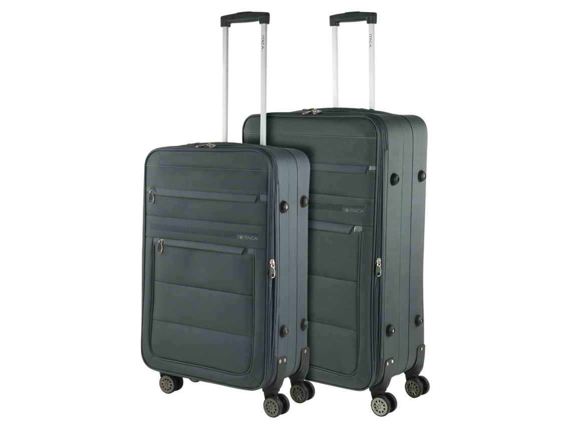 Eva ITACA Evora Antracite Conjunto de Malas Semi-Rígidas 45X79X28 Cm 86L