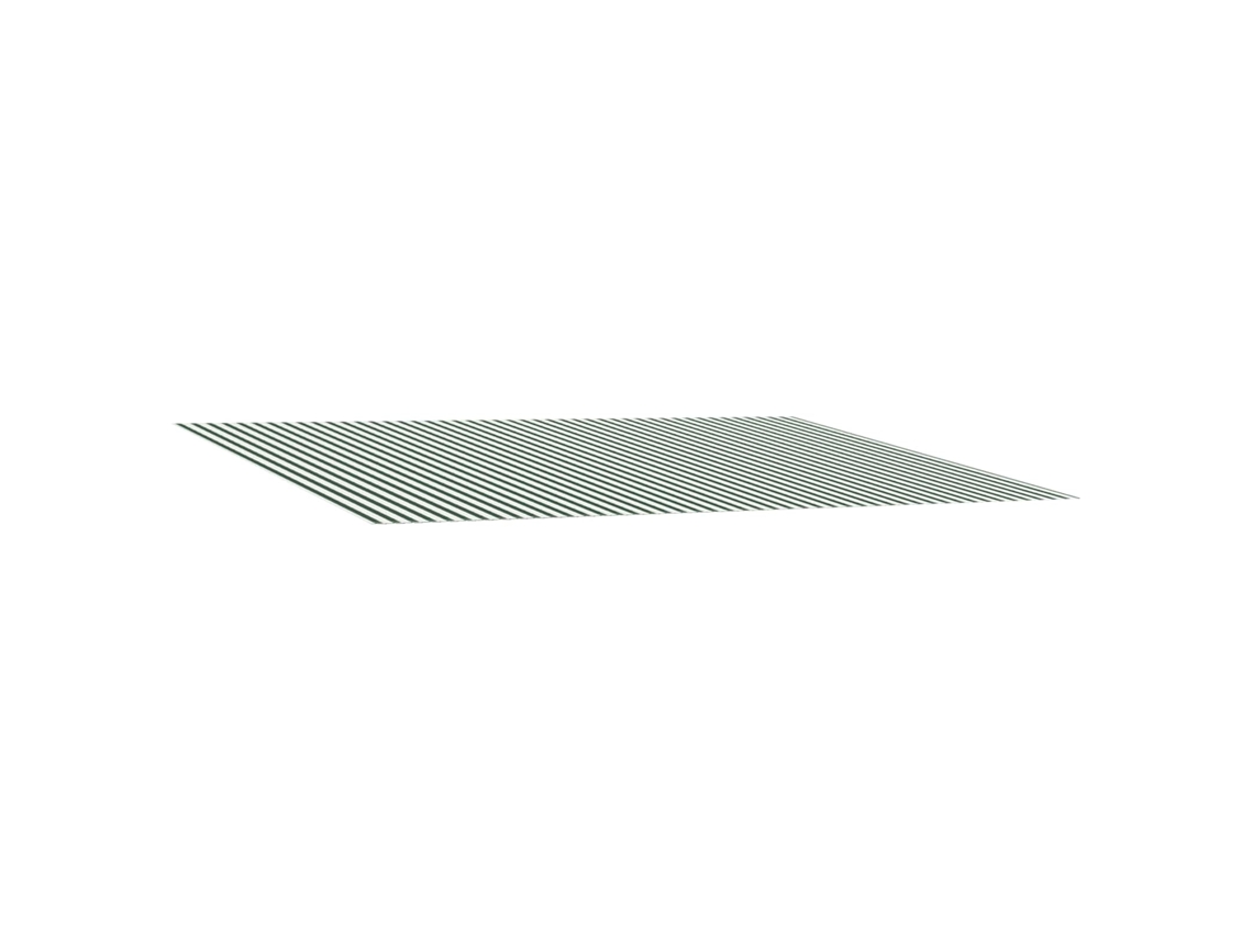 Vidaxl Tecido De Substituição Para Toldo Verde E Branco 350 X 250 Cm
