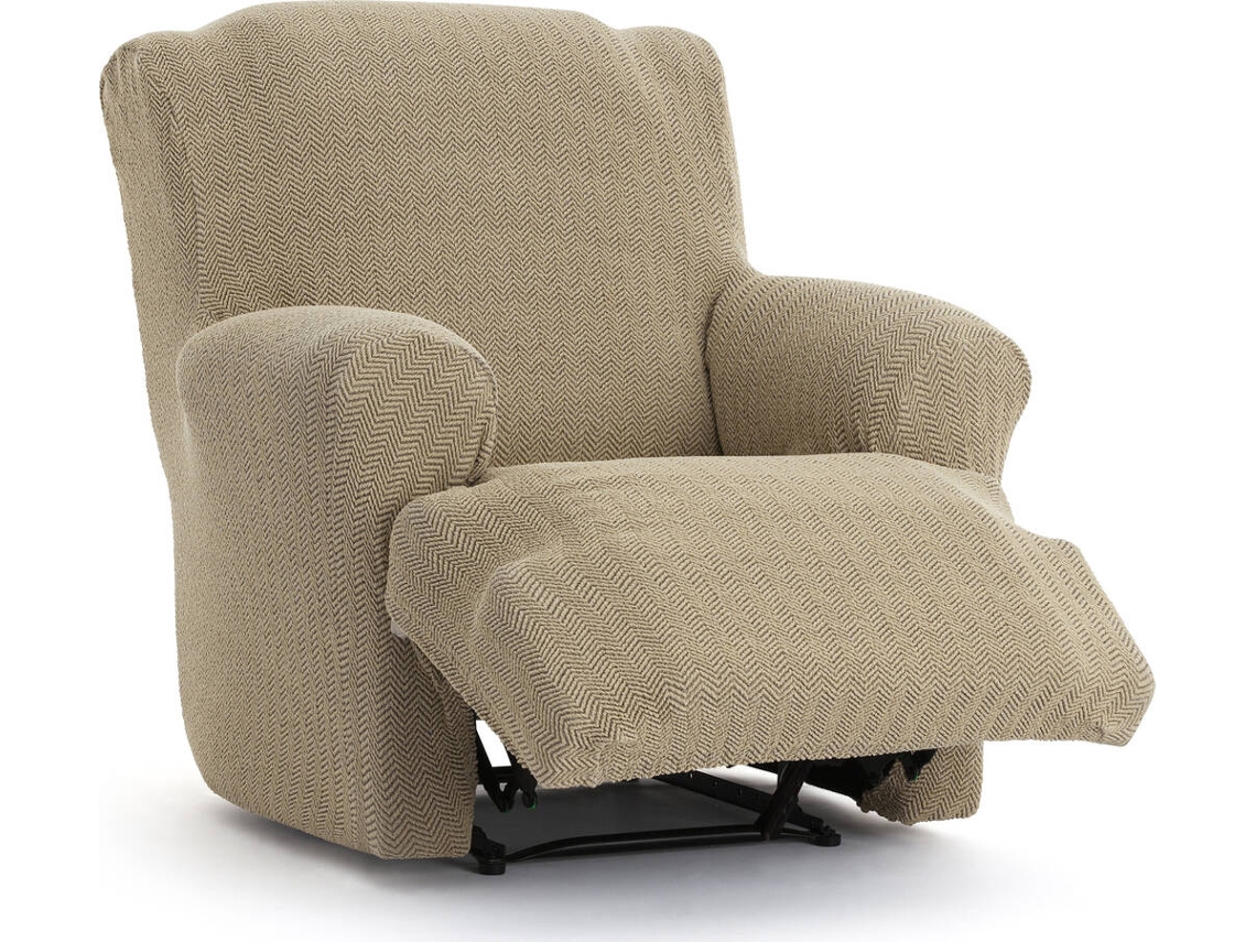 Capa de Poltrona Relax XL EYSA Premium Jaz Tecido Multielástico (110 x 80 x 120 cm - Poliéster e Algodão - Beige)