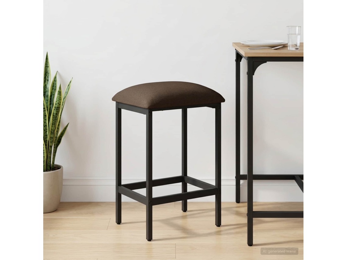 Vidaxl Banco De Bar Cinzento-acastanhado 40 X 32 X 64 Cm