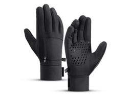 Luvas Quentes de Inverno Mali com Tela Tática Impermeável ao Vento para Corrida e Caminhada Preto