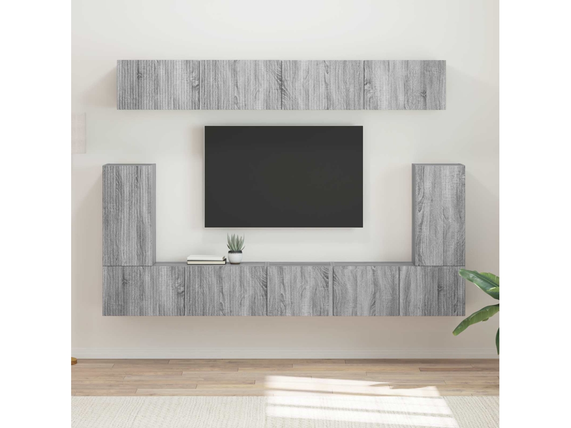 Vidaxl Conjunto De Móvel De Tv 5 Unid. Cinza Sonoma