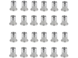 Parafusos 100 Unidades - Parafusos M6 - Aço Inoxidável - Cilíndrico - Prata - 15 Mm Comprimento - Parafusos