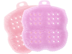 Conjunto De 2 Escovas Esfoliantes Silicone, Escova De Banho Multifuncional, Esfoliante Corporal, Acessório De Banheiro