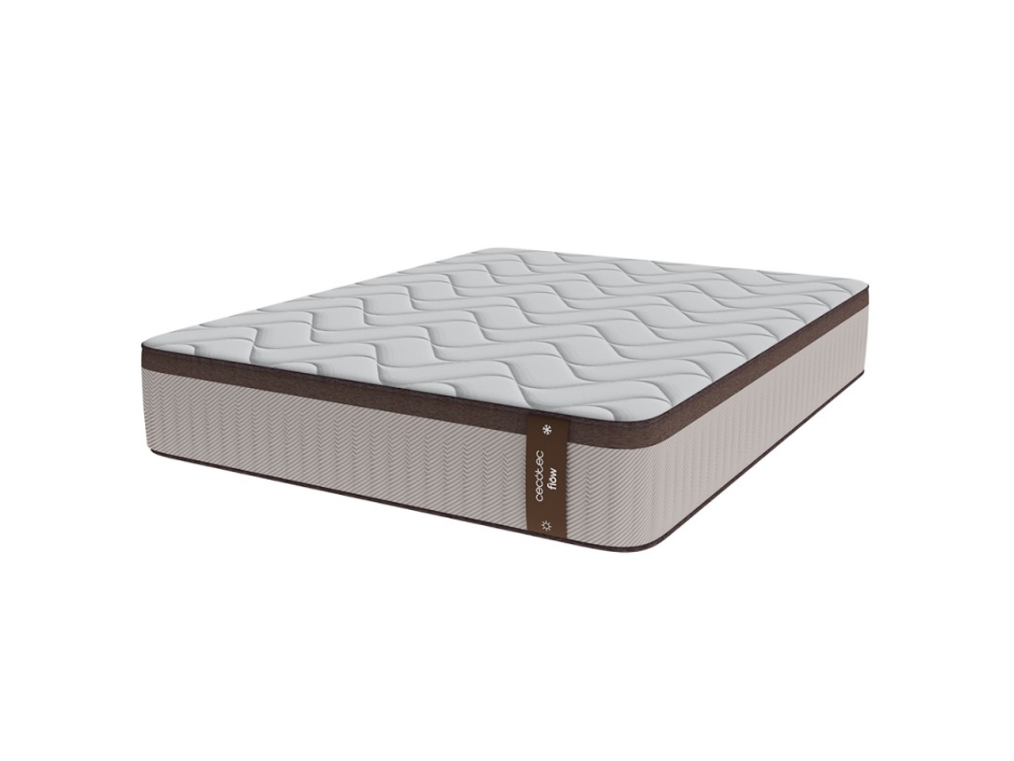 Colchão Híbrido Cecotec Flow 7990, 80x200. Multicamadas, Núcleo De Molas Ensacadas Springcore E Espuma Viscoelástica Viscocare+