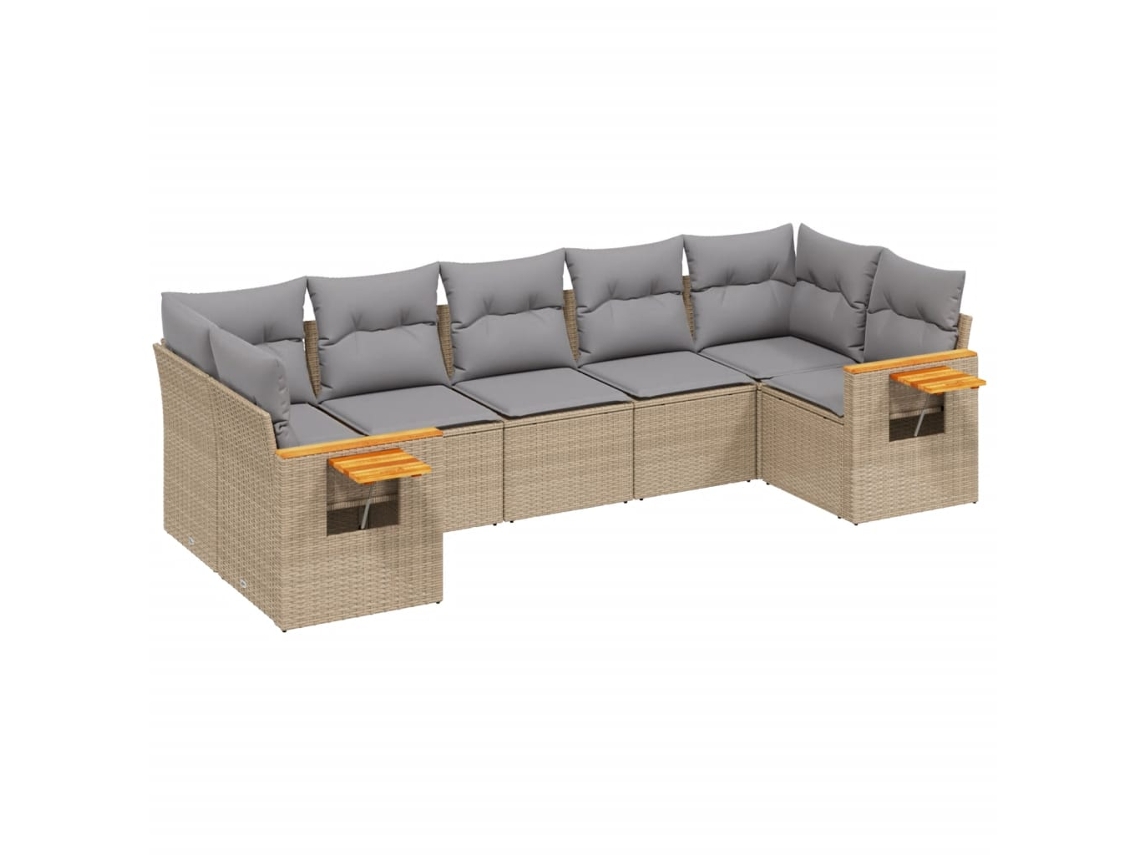 Garden Sofa Set, Garden Sofa Sets Vidaxl Bege Rattan / Vime (n/a)