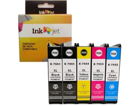 Pack 4 Cartuchos de Tinta GENERICO T7551 (Multicor)