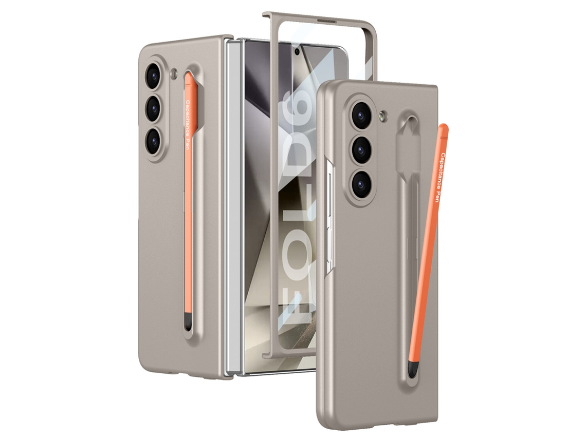 Capa Para Samsung Galaxy Z Fold 6 Caneta Stylus Cinzento Titânio Czhhmart