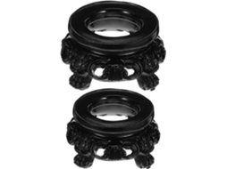 Conjunto De 2 Bases Para Esferas Cristal, Elegante Peça Central Para Prateleiras De Armários, Ideal Para Contemplar