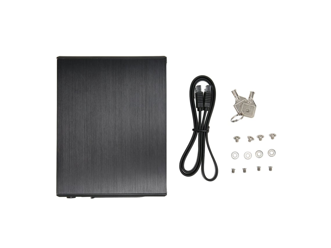Estojo para Hdd/ssd Sata 2.5 Polegadas 6gbps com Trava Mecânica e Indicador Led de Liga de Alumínio