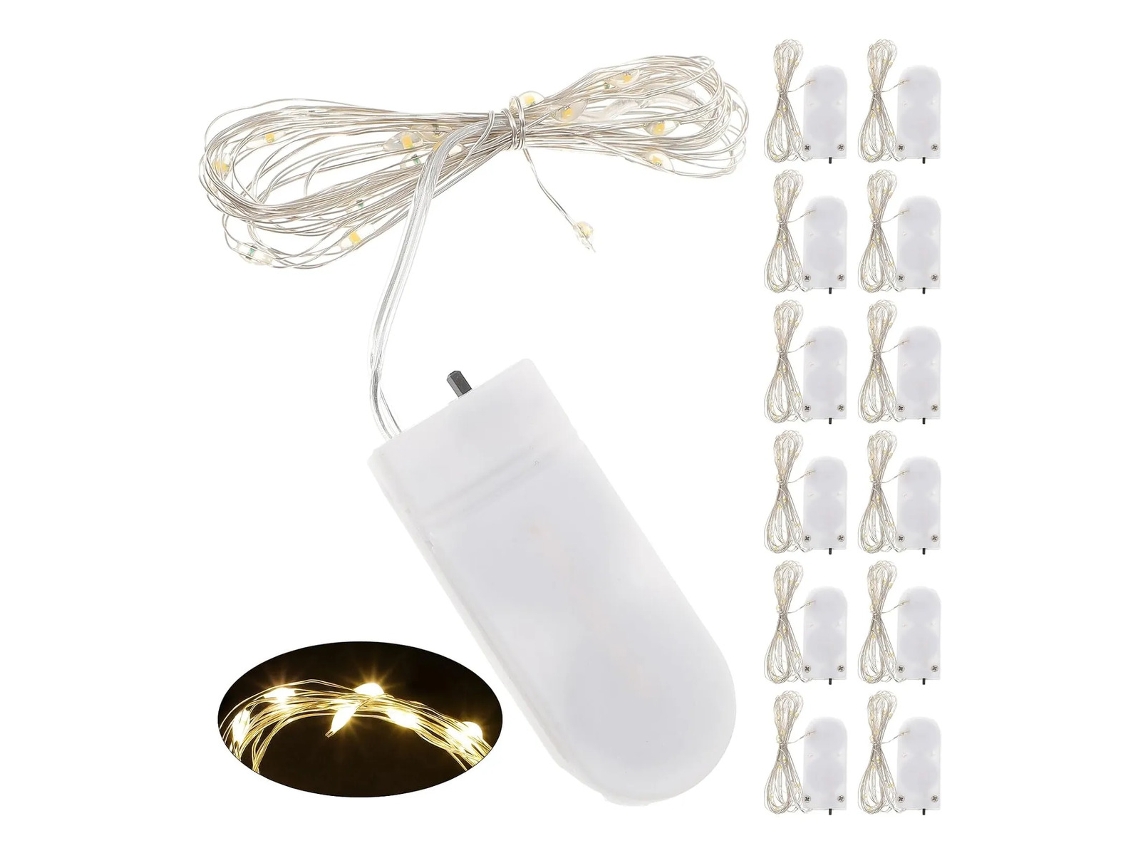 Kit Com 12 Luzes Led Flexíveis Para Decoração De Festas