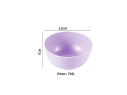 Tigela de Cozinha Ecológica de Plástico Sólido de 15 Cm , Grande Capacidade (roxa). MDUG (6 Polegadas)