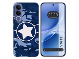 Capa Tumundosmartphone De Silicone Para Vivo V70 Fe Estampa Camuflada 3 Padrões