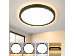 ZMH Luminária de teto LED minimalista 22cm 18w para sala de estar e cozinha com dimerização