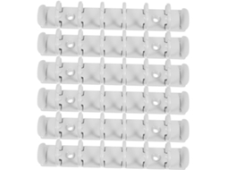 Conjunto de anéis metálicos para reposicionamento de lima A7 com 6 furos, mecanismo de corrente de 2 cm e clipe metálico.