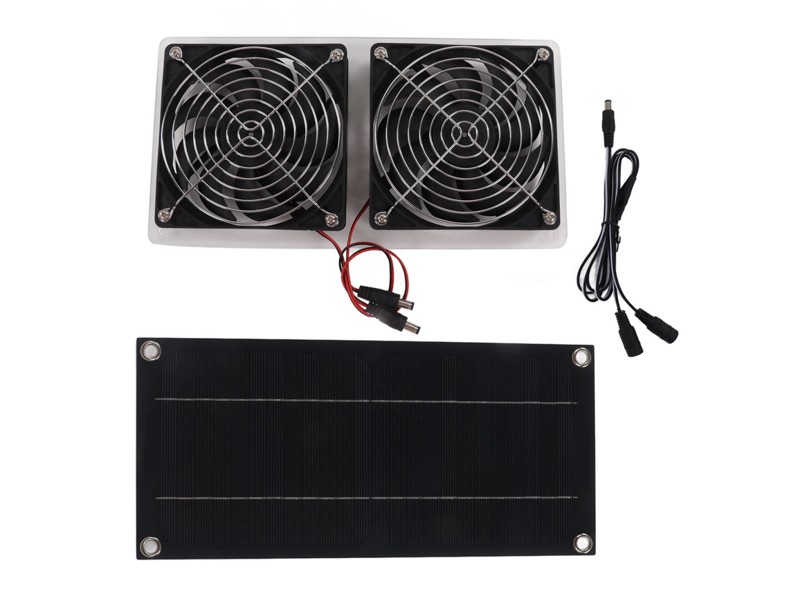 Kit de Ventilador Exaustor Solar 100W 12V IP65 para Exterior