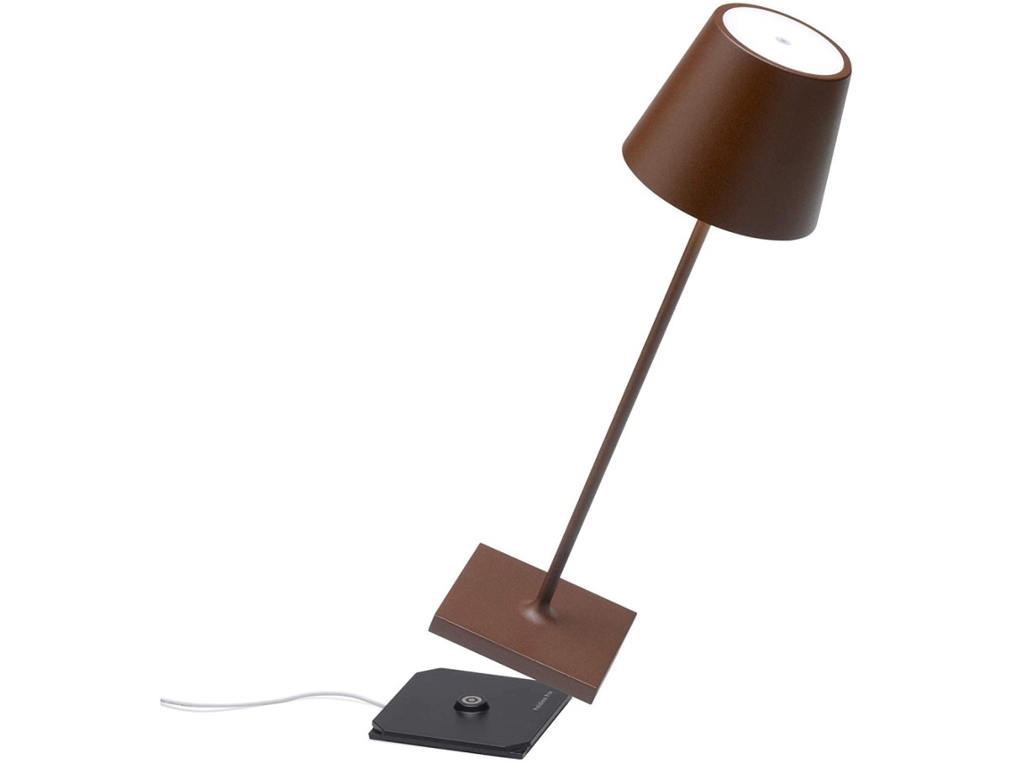 Candeeiro de Mesa Poldina Pro Corten Led Recarregável e Regulável ZAFFERANO