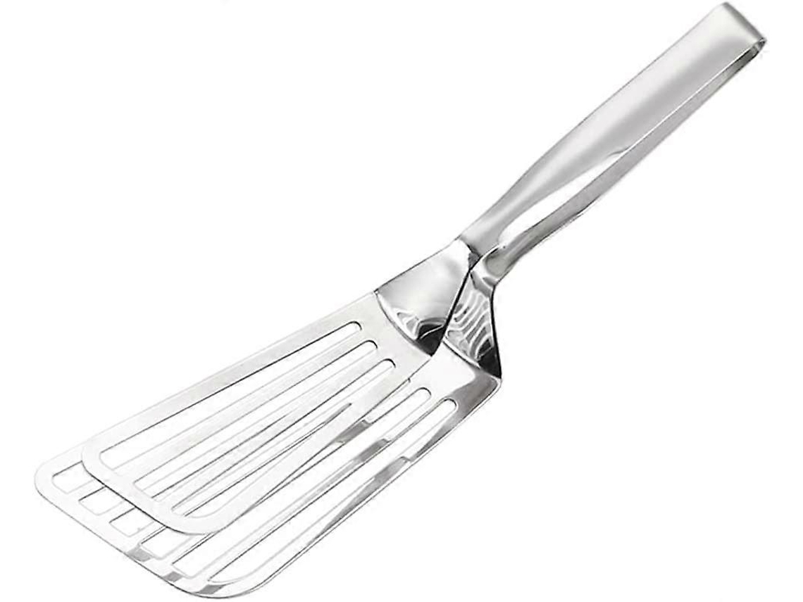 Espátula de Acero Inoxidable para Pescado Tenedor de Cocina Multifuncional Con Mango Largo Excedente de Grasa