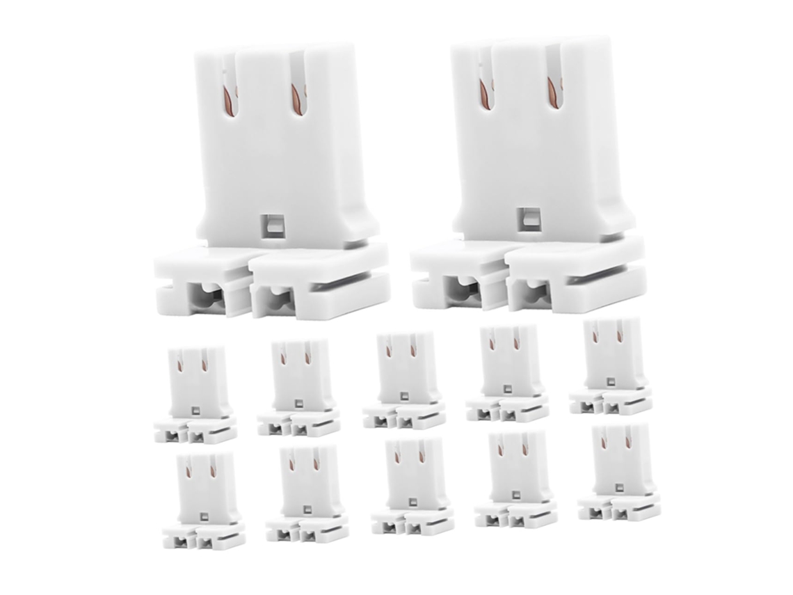 Conjunto De 12 Adaptadores Em Formato De U Para Soquetes De Lâmpadas Fluorescentes Tubulares.