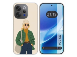 Capa Tumundosmartphone De Silicone Para Vivo V70 5g Design Feminino Com 3 Desenhos