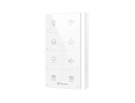 Painel Táctil Grenton / 8 Áreas Tácteis / TF Bus / Frente em Vidro Branco Grenton