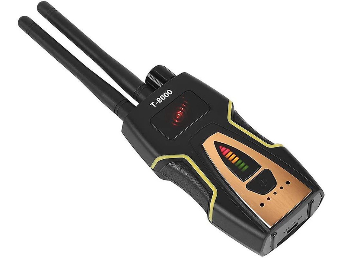 Detector Rf T 8000 Detecta Insetos Sem Fio, Câmeras Ocultas, Localiza Escutas Gsm. Yizhood (preto)