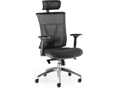 Cadeira de Escritório Executiva EUROMOF Ankara Preto ergonómica (Apoio Cabeça - Braços reguláveis - Malha e Tecido) Cadeira de Escritório Executiva EUROMOF Ankara Preto ergonómica (Apoio Cabeça - Braços reguláveis - Malha e Tecido)