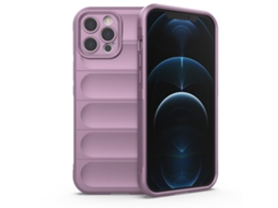 Capa Halinuia Para Iphone 12 Pro Max Magic Shield Tpu Roxo (proteção Integral, Interior Em Flanela)