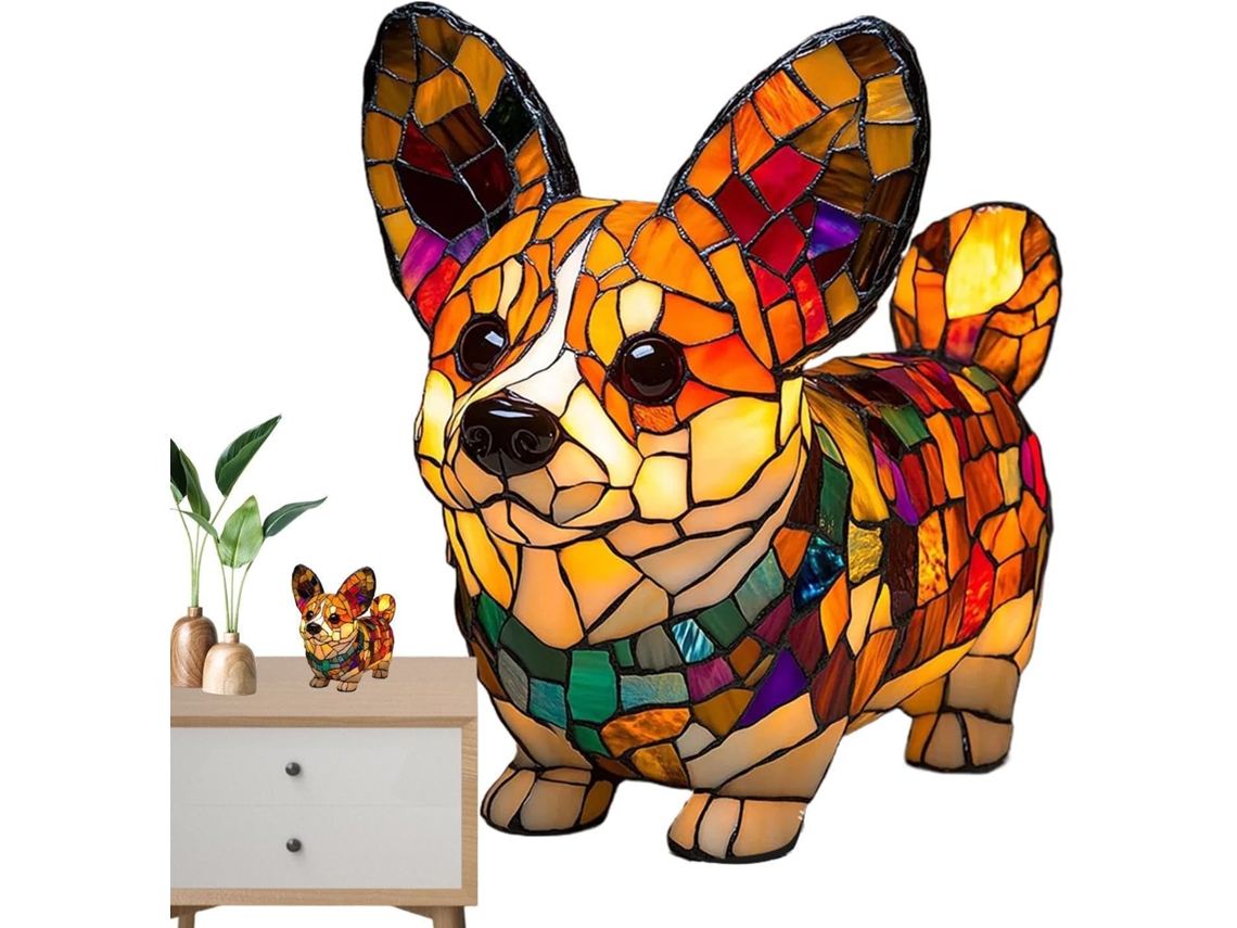 Tampo de mesa em formato de animal, iluminação noturna, decoração de mesa.