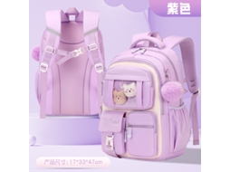 Mochila Escolar Leve E Com Grande Capacidade1433roxo Com Branco Tamanho Grande