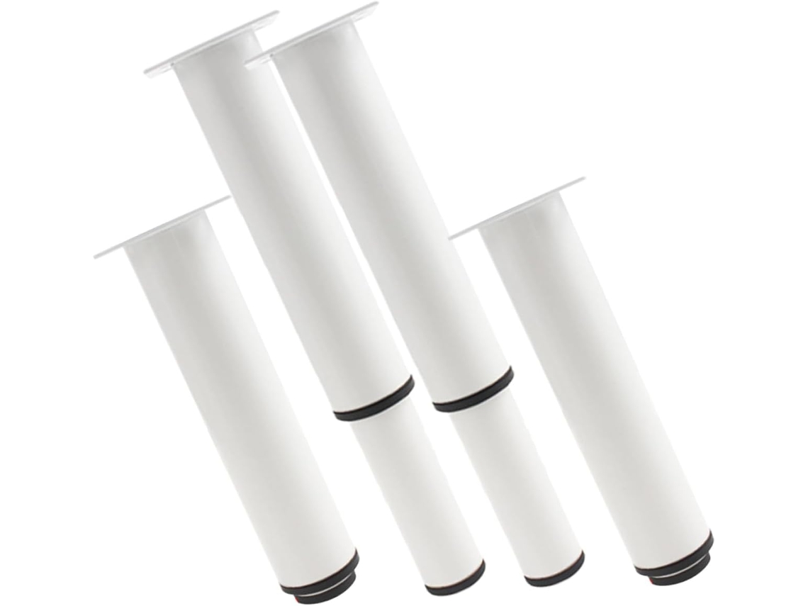 Conjunto de 4 Pés de Mesa de Centro Ajustáveis em Metal GOKOCO