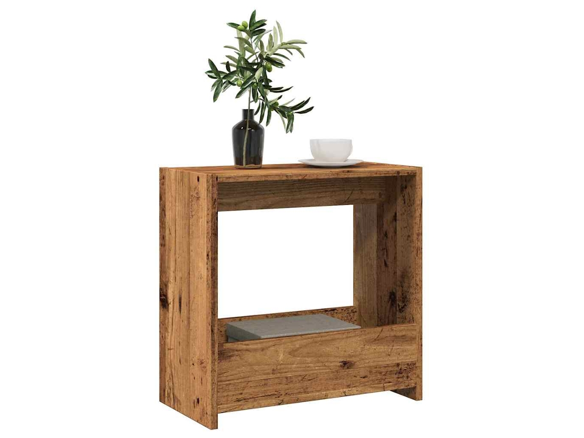 Vidaxl Mesa De Apoio Madeira Velha 50x26x50 Cm Madeira Trabalhada