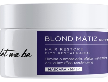Máscara BTX Capilar LET ME BE Blond Matiz, Para cabelos brancos e louros descolorados, Elimina o amarelecimento | 250g