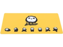 Lurelia Tapete De Rato Decorativo Panda, Cor Amarelo, Base Antiderrapante Para Secretária