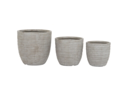 Conjunto de 3 Vasos de Fibra de Vidro e Magnésio 20 Cm ALEXANDRA HOUSE LIVING (45 X 45 X 43,5 Cm)