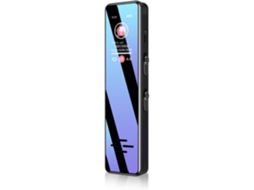 Gravador Digital Ativado Por Voz com 34 Horas de Gravação Contínua Mp3 Player para Sessões de Conferência de Palestras 16 Gbpreto