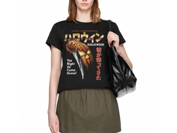 Rockinstone Halloween Movie Night He Came Home Japanese Black Adult T-shirt Size:s
