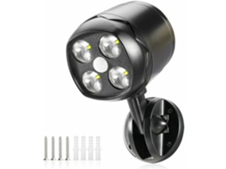 Refletor Solar Led Com Sensor De Movimento, Impermeável, Alimentação Por Bateria, Ip65 Para Exterior