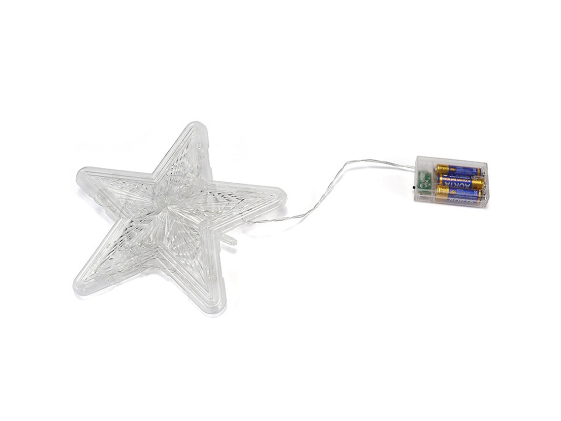 Luzes de Led para Árvore de Natal Topper de Árvore de Estrela Iluminada para Decorações de Árvore de Natal Estilo 5