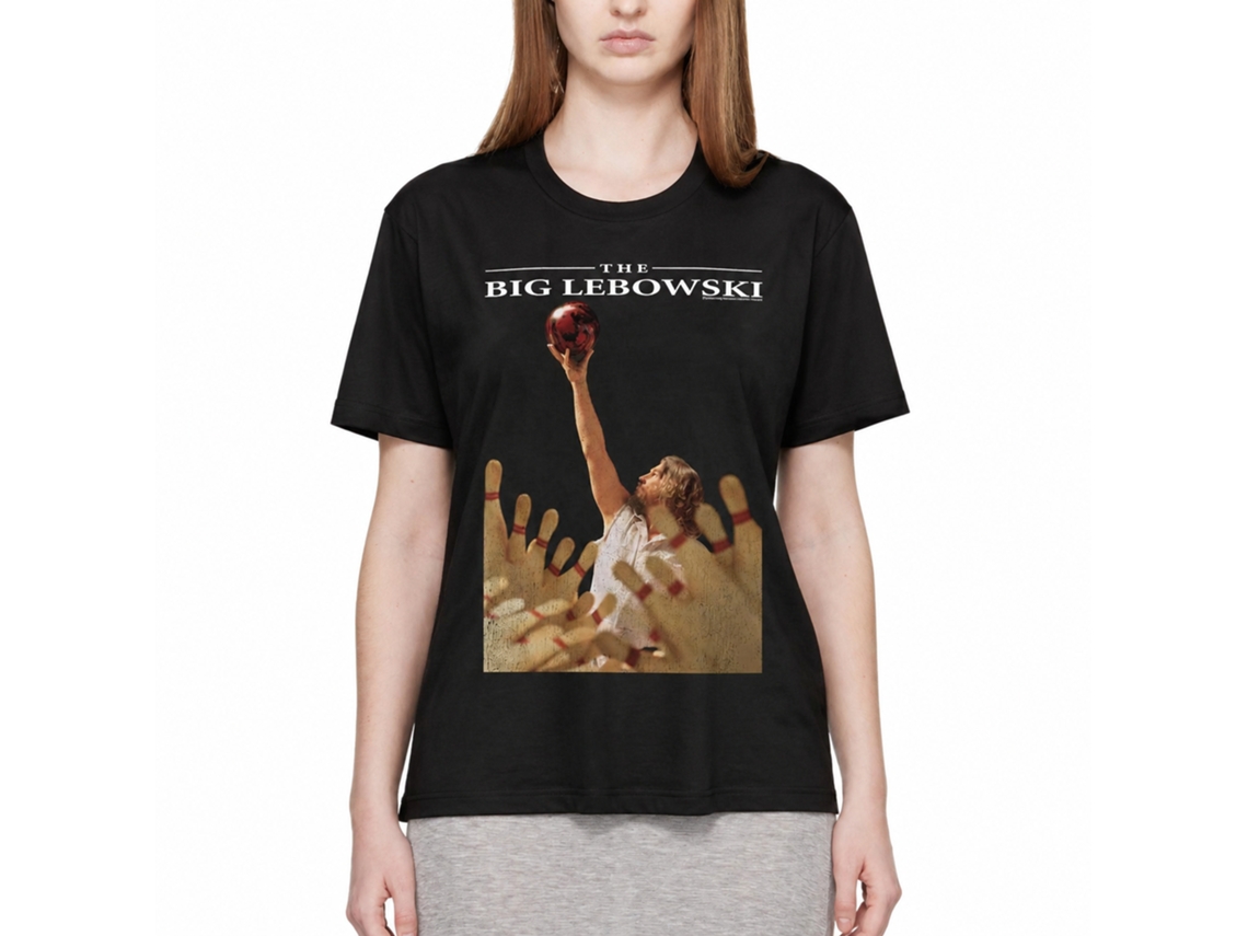 Rockinstone The Big Lebowski Ball Lift Black Adult T-shirt Size:xxxl