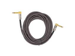 Cabo de Guitarra Elétrica 6m, 6.35mm, Macho, AWG24, Cobre Sem Oxigênio, com Malha de Algodão