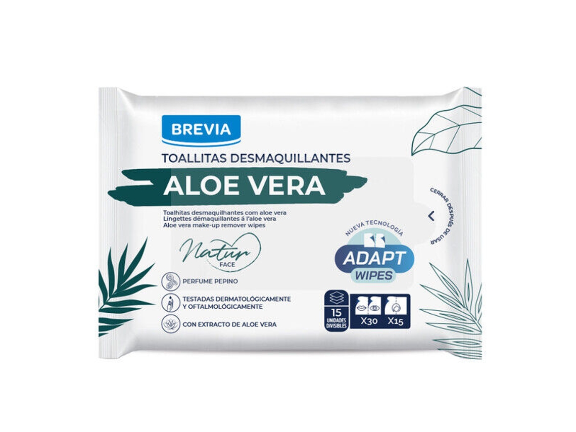 Toallitas Desmaquillantes Aloe Vera Natur BREVIA