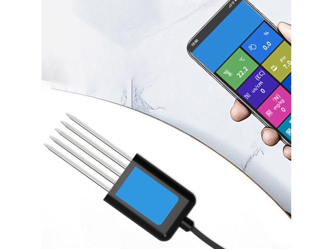 Sensor De Solo Para Agricultura, Floricultura E Jardinagem, Mede Umidade, Ph, Npk, Temperatura, Condutividade