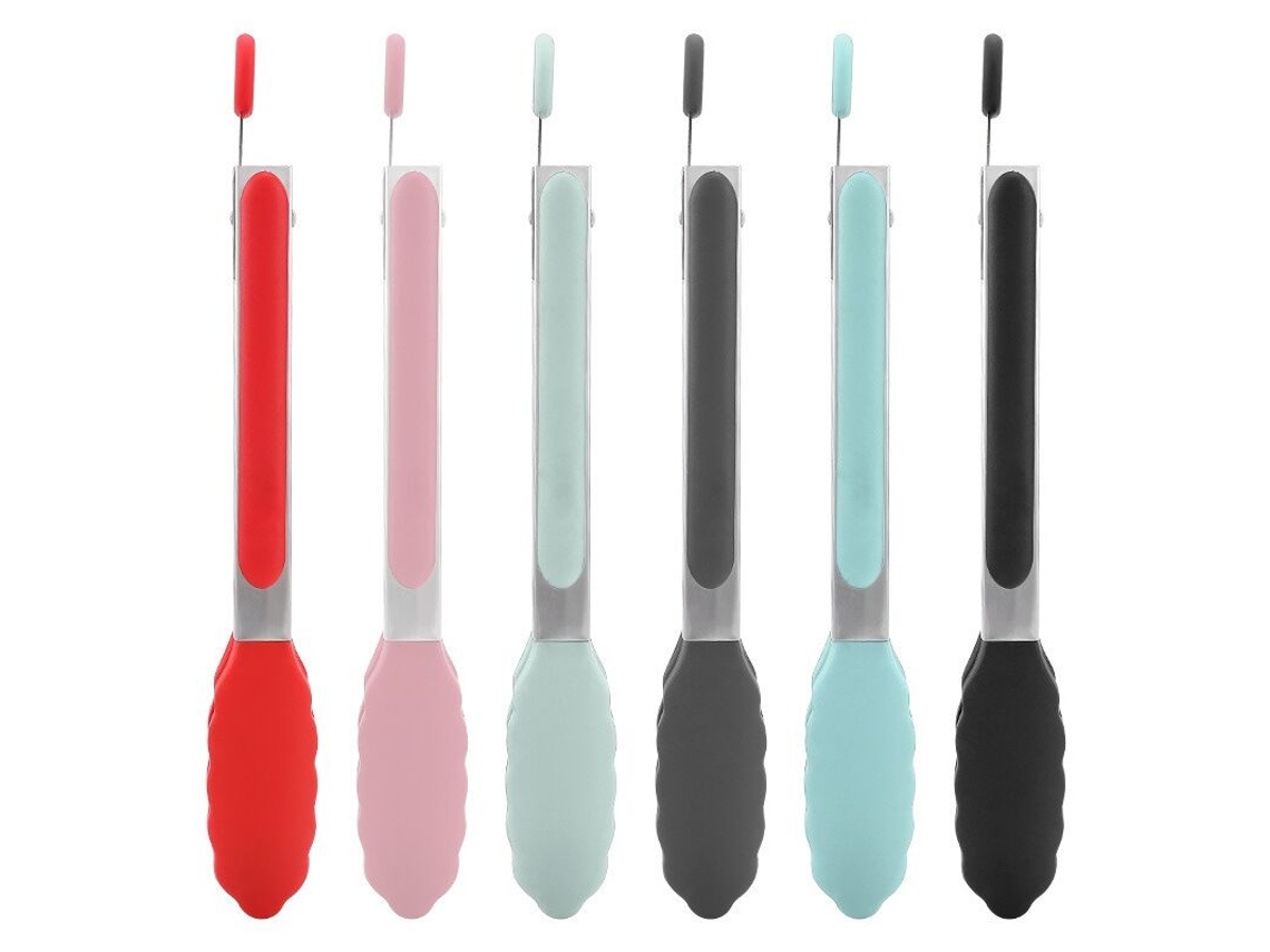 Pinça Bbq Silicone Inox Cinza DUREFORWARD